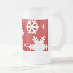 Cute Christmas Frosted Glass Mug! Beer Mug