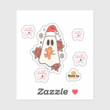 Cute Christmas Ghost Mug | Holiday Gingerbread & P