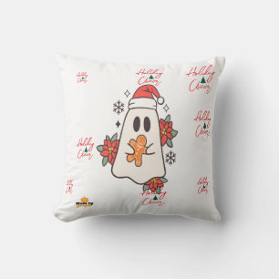Cute Christmas Ghost Mug Holiday Gingerbread & P Cushion