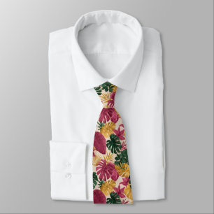 Cute Christmas Gift For Him Tropical Flower Tie