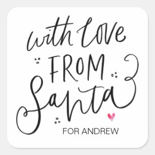 Cute Christmas Gift Tags From Santa Stickers