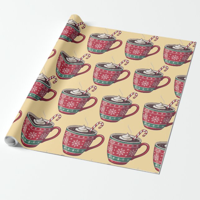 Cute Christmas gift wrap (Unrolled)