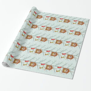 Cute Christmas Ginger Bread-House Wrapping Paper