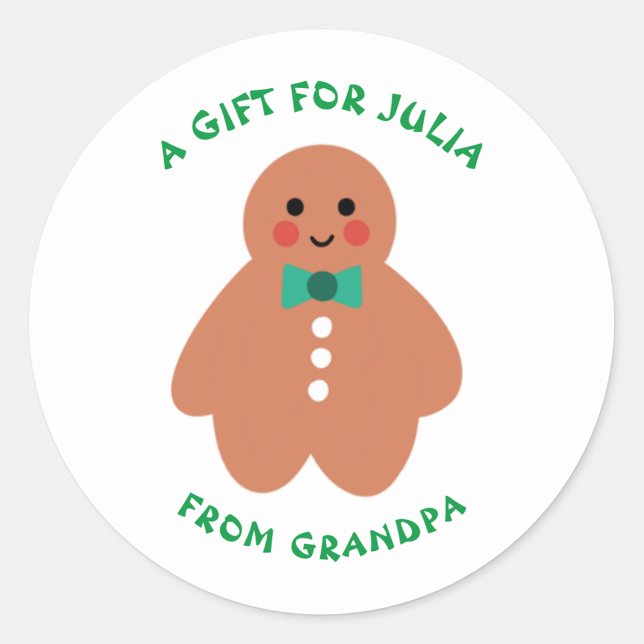 Cute Christmas Ginger Bread To and From Gift Tag (Creator Uploaded)