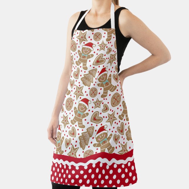 Cute Christmas Gingerbread baking Apron (Insitu)