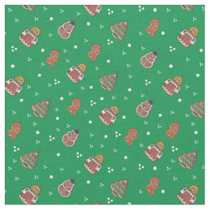 Cute Christmas Gingerbread design Fabric