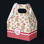Cute Christmas Gingerbread Favour Box<br><div class="desc">A cute Christmas gingerbread man pattern decorates this gift box. So cute for passing out Christmas cookies and treats. Personalise it with your name. Designed for you by Blackberry Boulevard.</div>