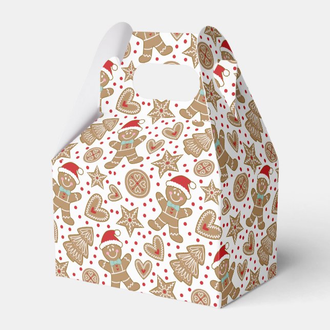  Cute Christmas Gingerbread Favour Box (Front Side)