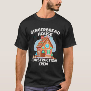 Cute Christmas Gingerbread House Construction Crew T-Shirt