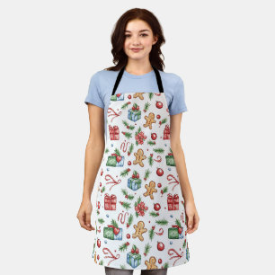 Cute Christmas gingerbread man Apron
