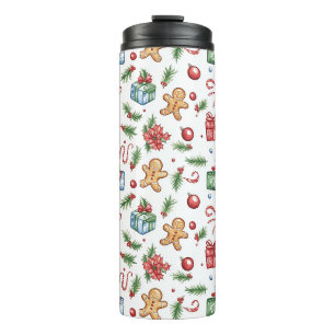 Cute Christmas gingerbread man Thermal Tumbler
