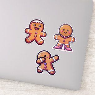 Cute Christmas Gingerbread Stickers