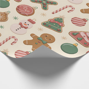Cute Christmas Gingerbread Wrapping Paper