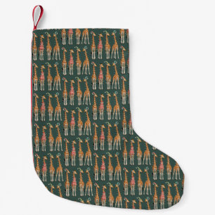Cute Christmas Giraffe Funny Holiday Animal Lover Small Christmas Stocking