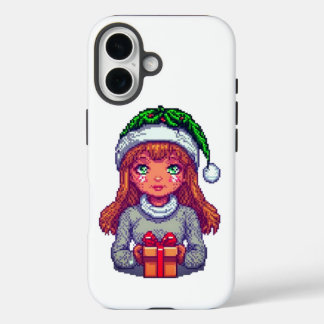 Cute Christmas girl iPhone 16 Case