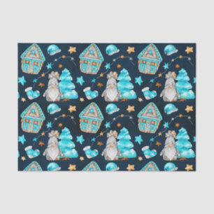 Cute Christmas Gnome and Decorations  Tissue Paper