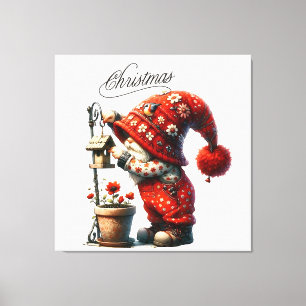 Cute Christmas Gnome Canvas Print