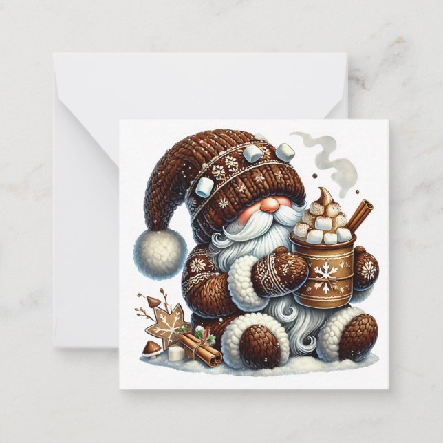 Cute Christmas Gnome Card (Front)