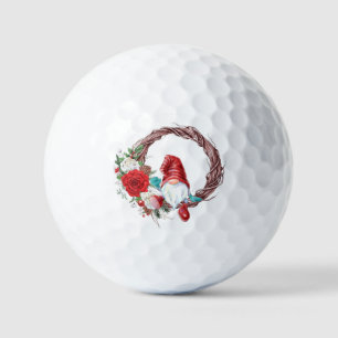 Cute Christmas Gnome Christmas Holiday    Golf Balls