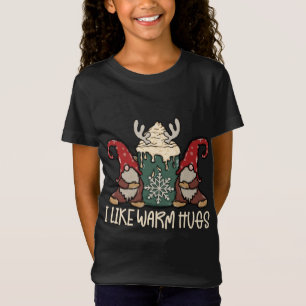 Cute Christmas Gnome Couple With Hot Cocoa I Like T-Shirt