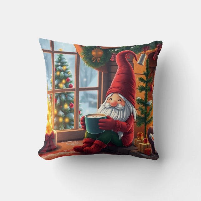 Cute Christmas gnome Cushion (Front)