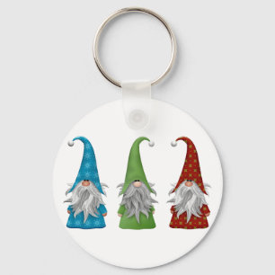 Cute Christmas Gnome  Key Ring
