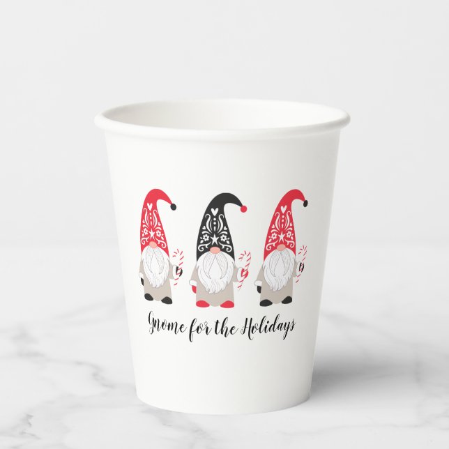 Cute Christmas Gnome Paper cup (Front)