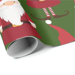 Cute Christmas Gnome Pattern Wrapping Paper