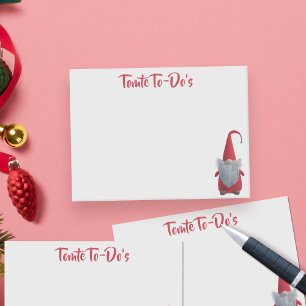 Cute Christmas Gnome Personalised Post it Notes