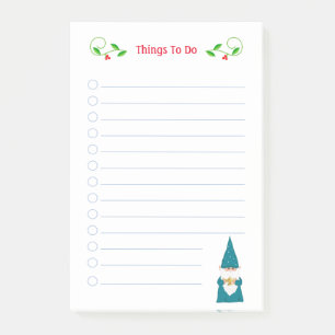 Cute Christmas Gnome Things To Do Post-it Notes