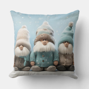 Cute Christmas Gnome Throw Pillow