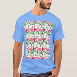 Cute Christmas Gnomes Ho Ho Ho Graphic T-Shirt