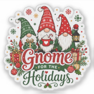 Cute Christmas Gnomes Holiday Design