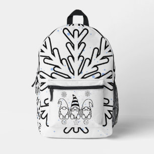 Cute Christmas Gnomes Holiday Design. Printed Backpack