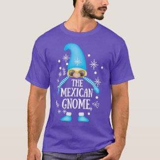 Cute Christmas Gnomes in Plaid Hats Mexican Gnome  T-Shirt