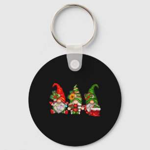 Cute Christmas Gnomes Key Ring