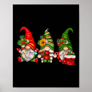 Cute Christmas Gnomes Poster