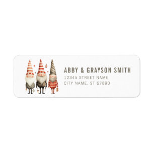 Cute Christmas Gnomes Return Address Labels