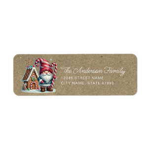 Cute Christmas Gnomes Return Address Labels