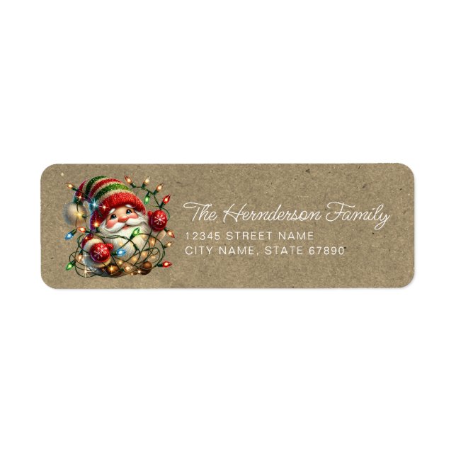 Cute Christmas Gnomes Return Address Labels (Front)