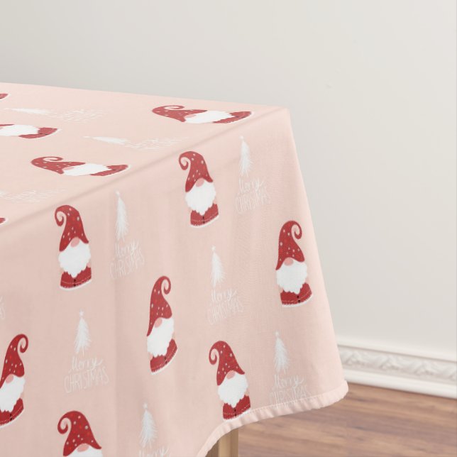 Cute Christmas Gnomes Tablecloth (In Situ)