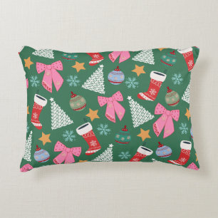 Cute Christmas Green Decorative Cushion
