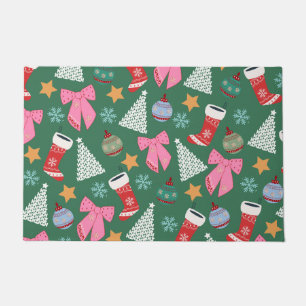 Cute Christmas Green Doormat