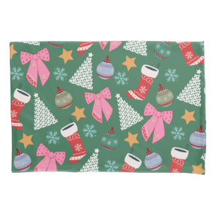 Cute Christmas Green Pillowcase