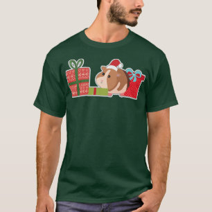 Cute Christmas Guinea Pig with Santa Hat Pet Guin T-Shirt