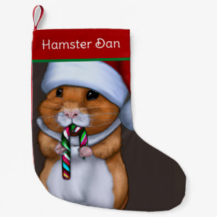 Cute Christmas Hamster Small Christmas Stocking