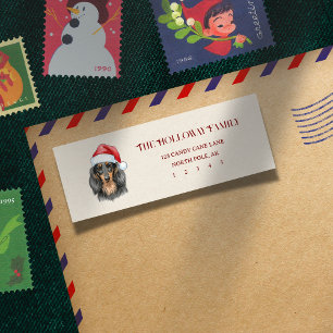 Cute Christmas Hand Drawn Dachshund Return