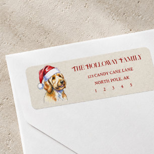 Cute Christmas Hand Drawn Golden Doodle Return