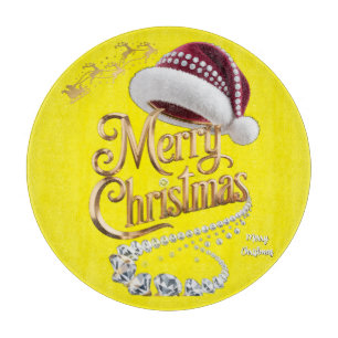 Cute Christmas hat Cutting Board