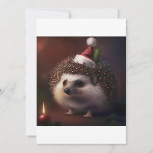 Cute Christmas Hedgehog , Hedgehog Lover Gift T-S Holiday Card